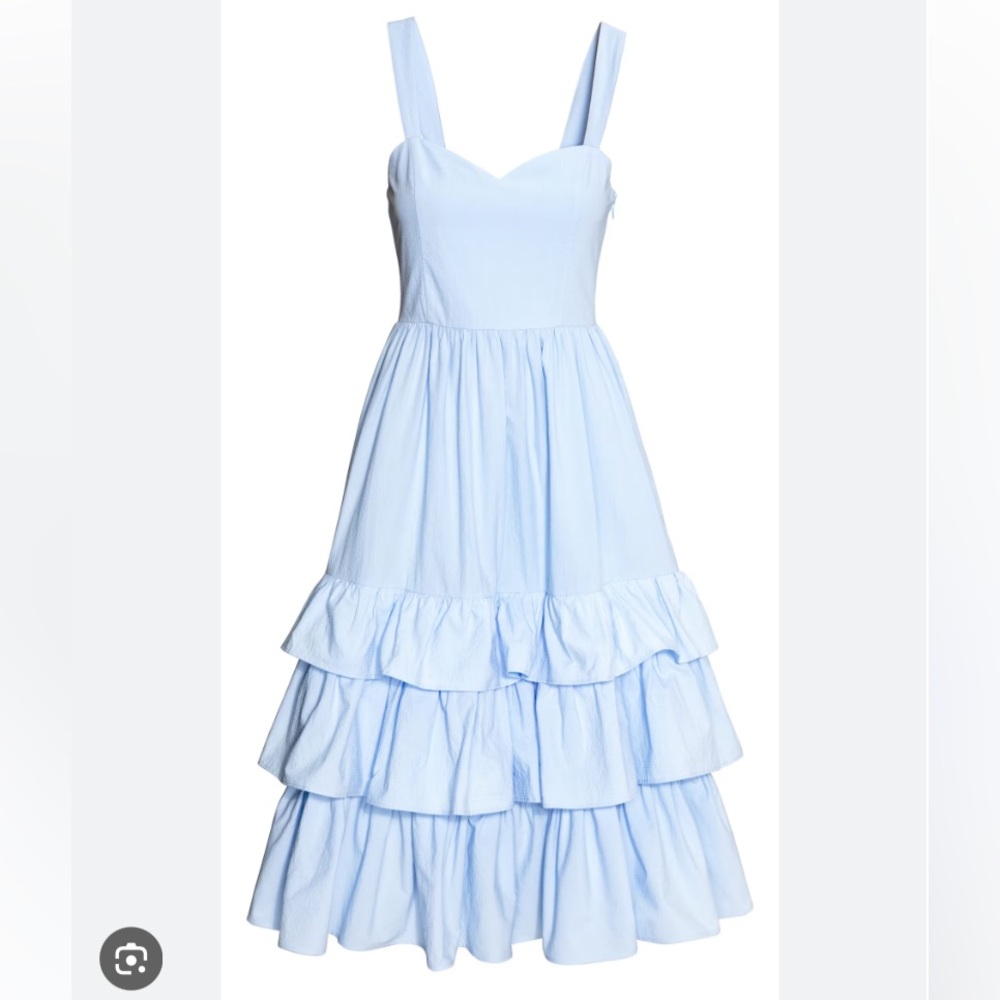 H&M Blue Ruffle Dress - Picture 2 of 5